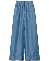 Twinset - High-Rise Palazzo Pants - Lyst