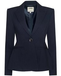 L'Agence - Therese Pinstripe Blazer - Lyst