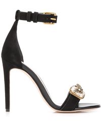 McQueen - Butterfly Applique Sandals - Lyst