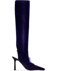 Ancuta Sarca 95mm Pointed Toe Knee-high Boots - Purple