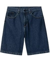 Carhartt - Brandon Denim Shorts Met Logo-Patch - Lyst