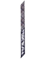 Prada - Printed Silk Twill Skinny Scarf - Lyst
