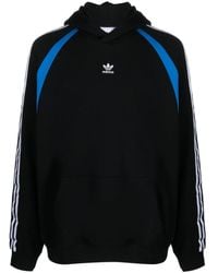 adidas - Logo-embroidered Cotton Hoodie - Lyst