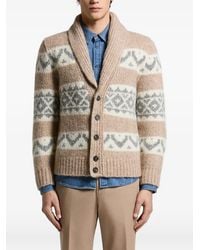 Peserico - Fair Isle Shawl-Collar Cardigan - Lyst