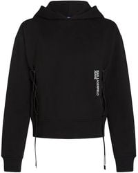 Karl Lagerfeld - Sudadera con capucha y cordones - Lyst