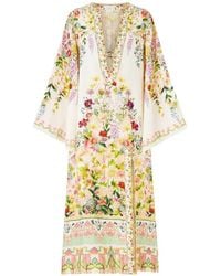 CAMILLA - Deep V-Neck Floral Dress - Lyst