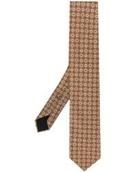 Lardini - Cravate En Soie À Motif Géométrique - Lyst
