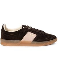 BOSS - Suede Panelled Sneakers - Lyst