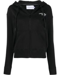 Calvin Klein Kapuzenjacke mit Logo-Print - Schwarz