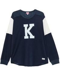 KENZO - Logo-Print Long-Sleeved T-Shirt - Lyst