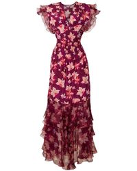 Isolda - Pri Orquídea Printed Long Dress - Lyst