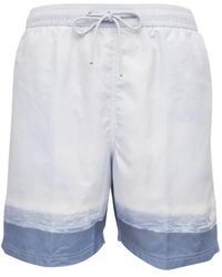 Paul & Shark - Drawstring Ocean-Print Swim Shorts - Lyst