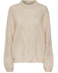 Gestuz - Cable-Knit Crew-Neck Sweater - Lyst
