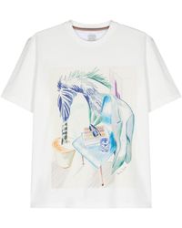 Paul Smith - Sketchbook-print Cotton T-shirt - Lyst