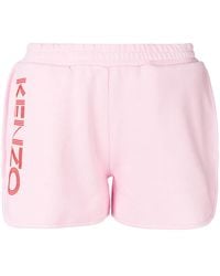 KENZO - Logo Print Track Shorts - Lyst