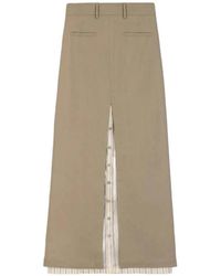 Alysi - Layered Front-Slit Maxi Skirt - Lyst