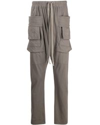 Rick Owens DRKSHDW Creatch Cargo Drawstring Trousers - Grey