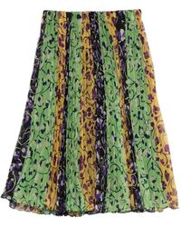 La DoubleJ - Floral-Detail Pleated Midi Skirt - Lyst