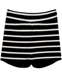Ami Paris - Organic Cotton Striped Shorts - Lyst