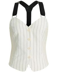 Ralph Lauren - Donella Striped Suspender Bustier Top - Lyst