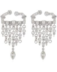 Yvonne Léon - Diamond Drop Stud Earrings - Lyst
