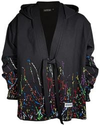 Mostly Heard Rarely Seen - Paint-Embroidered Kimono Hoodie - Lyst