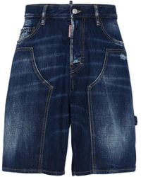 DSquared² - Cotton Denim Jorts - Lyst