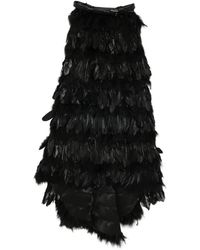 Vestiaire d'un Oiseau Libre - Feather-Embellished Maxi Skirt - Lyst