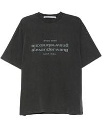 Alexander Wang - Logo-Print Cotton T-Shirt - Lyst