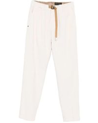 White Sand - Pantalon Ceinturé En Velours Côtelé - Lyst