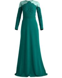 Tadashi Shoji - Floral-Detail Long-Sleeve Maxi Dress - Lyst