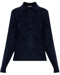 forte_forte - Cashmere Long-Sleeve Polo Shirt - Lyst