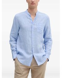Benetton - Chemise À Col Officier - Lyst