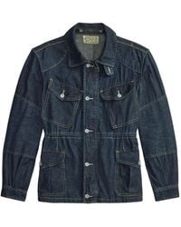 RRL - Buttoned Zip-Up Jacket - Lyst