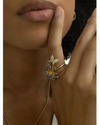 Lisa Nik - 18K Butterfly-Motif Sapphire Ring - Lyst
