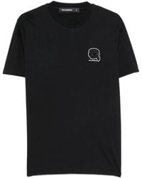 KARL LAGERFELD - Logo-Patch Cotton T-Shirt - Lyst