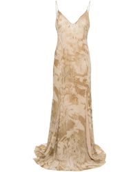 Blumarine - Crêpe Maxi-Jurk - Lyst