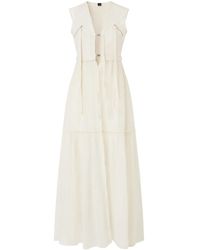 Pinko - Weißes Baumwoll-Maxikleid - Lyst