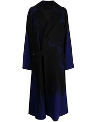 Y's Yohji Yamamoto - Floral-print flannel coat - Lyst
