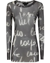Maria Calderara - Oberteil mit Text-Print - Lyst