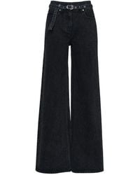 3.1 Phillip Lim - Belted Wide Leg Jeans - Lyst