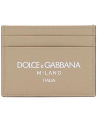 Dolce & Gabbana - Porte-cartes en cuir à logo imprimé - Lyst