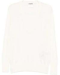 Jil Sander - V-Neck T-Shirt - Lyst