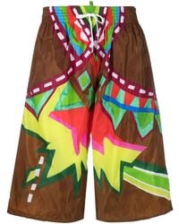 DSquared² - Long Graphic-Print Swim Shorts - Lyst