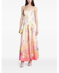 Hemant & Nandita - Floral-Print Flared Maxi Dress - Lyst