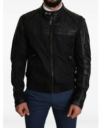 Dolce & Gabbana - Leather-Panelled Bomber Jacket - Lyst