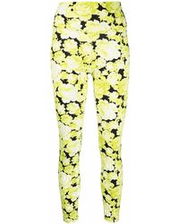 MSGM - Legging Fleuri À Taille Haute - Lyst