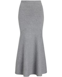 Patou - Wool Fine Knit Ribbed Skirts - Lyst