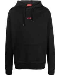 424 - Logo-Embroidered Drawstring Hoodie - Lyst