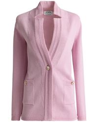 St. John - Pocket Button Knit Jacket - Lyst